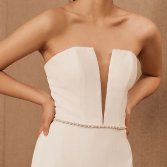 BHLDN (Anthropologie) Amanita Bridal Sash with Pearls and Beads - Picture 1 of 10